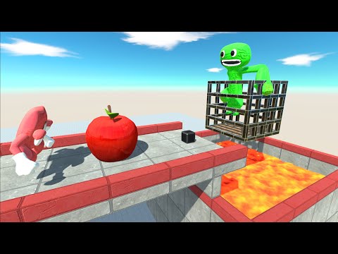 Alphabet A Pushes Units into the Lava Trap - Animal Revolt Battle Simulator