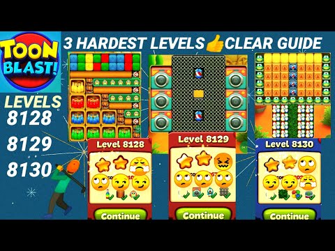 Toon Blast Level 8128 8129 8130 👍3 Hardest LEVELS Clear TIPs/Ignored Boosters🙄😤