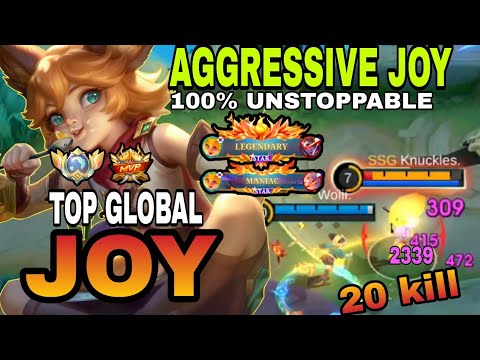 Super Aggressive Joy Jungler 100% Killing Machine | Top Global Joy by Woii | Mobile Legends