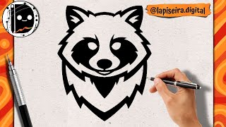 How to draw a raccoon step by step