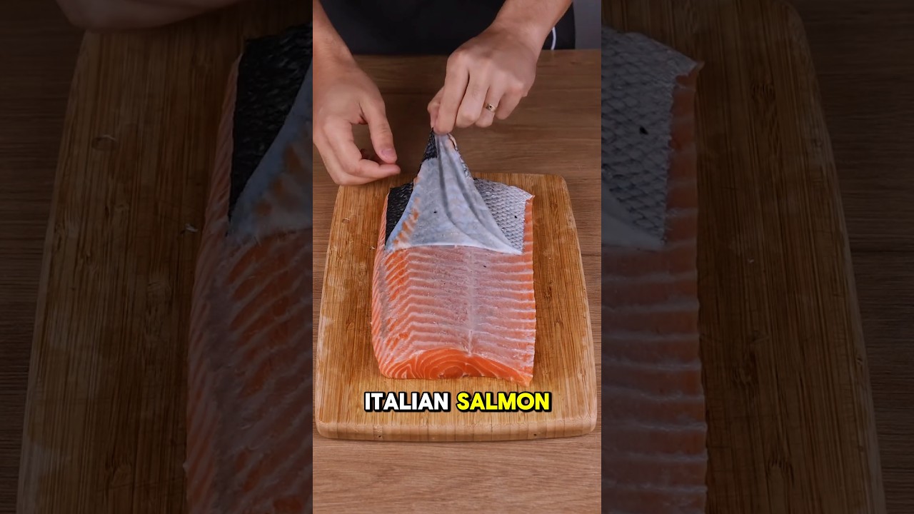 An Italian Taught Me This Salmon Trick 🇮🇹🔥 (You’ll Never Cook It the Same Again) #shorts