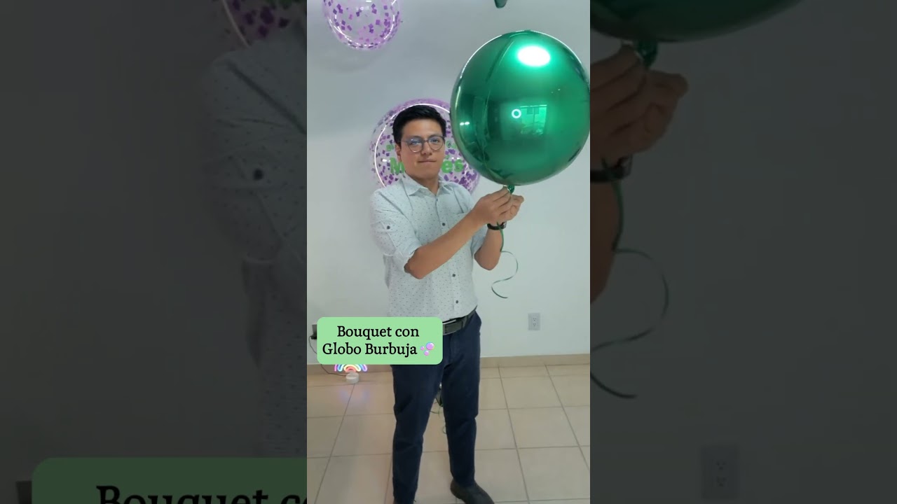 Bouquet de Globos con helio, con Burbuja Personalizada. #globoscdmx #globosconhelio