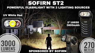 Download lagu Sofirn ST2 - Powerful Flashlight with 3 Lighting Sources - White Light: 3000 lm, Red: 130 lm & UV mp3
