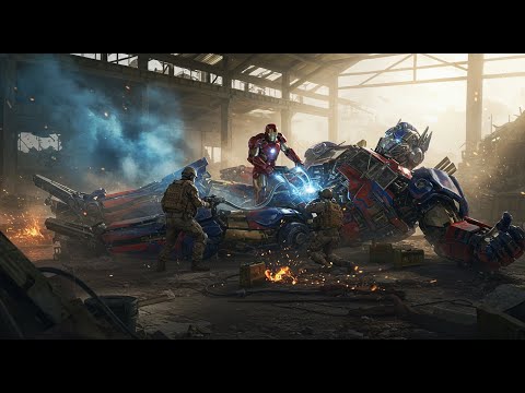 Iron Man and Optimus Prime Team Up for Battlefield Repairs!