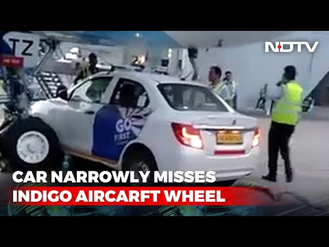 Watch: Go First Car Passes Under IndiGo Plane, Narrowly Misses Wheel