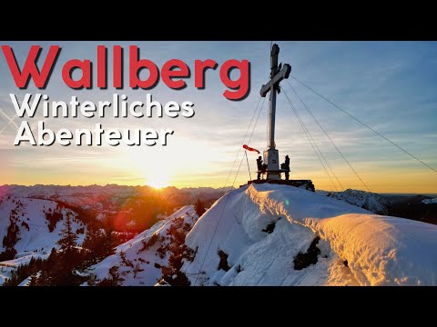 WALLBERG zum Sonnenuntergang | leichte Winter Bergwanderung mit optionalen Kletterstellen | 4k