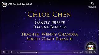 Chloe Chen, 13 yrs old, plays Gentle Breeze by Joa
