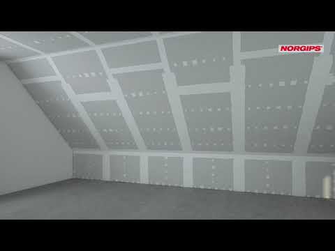 Zabudowa poddasza Norgips - cz. 6 Szpachlowanie połączeń i płyt g-k