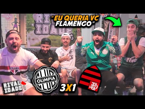 React Olimpia 3x1 Flamengo | Melhores momentos | Gols | Libertadores Reacciones