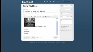 Formatting an Image in a Text Post on Tumblr : Tumblr 101