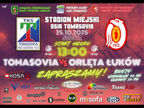 Tomasovia Tomaszów Lubelski - Orlęta Łuków [ Na żywo 🔴 ] 25.10.2025 r.