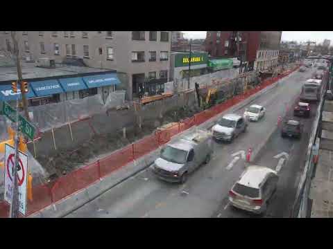Broadway Subway Project - Time Lapse of Traffic Deck Construction at Mount Pleasant