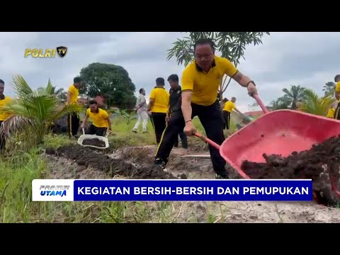 POLRES KATINGAN LAKSANAKAN KEGIATAN BERSIH-BERSIH DAN PEMUPUKAN DI LAHAN JAGUNG