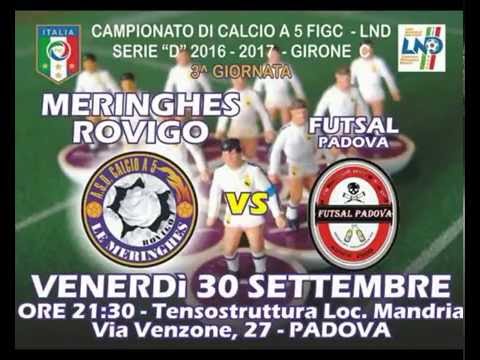 Futsal Padova - Meringhes Rovigo 3-3 - Highlights - Serie D 2016/17 - Futsal