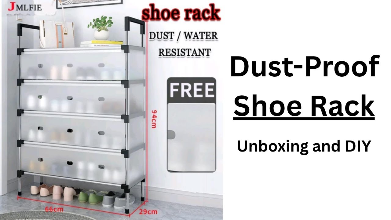 Dust-Proof, Multi-Layer Shoe Rack - Unboxing and Do-It-Yourself @TeacherBob
