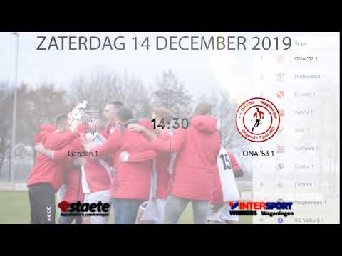 Zaterdag 14 december 2019: ONA'53 1 - FC Lienden 1