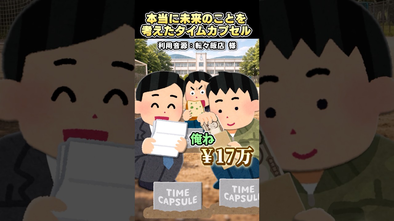 転々飯店さんの「本当に未来のことを考えたタイムカプセル」をいらすとやで再現してみた！#shorts