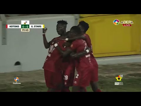 Georges Mfegue’s first goal for Asante Kotoko against Bibiani GoldStars