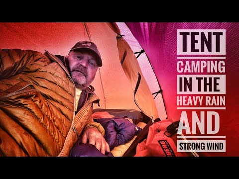 Tent Camping in Heavy Rain and Strong Wind / Angle Tarn / Hilleberg Soulo