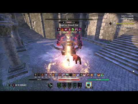 Breton Magicka Warden 85.8k dps (Harrowstorm) - no bash weave & static rotation
