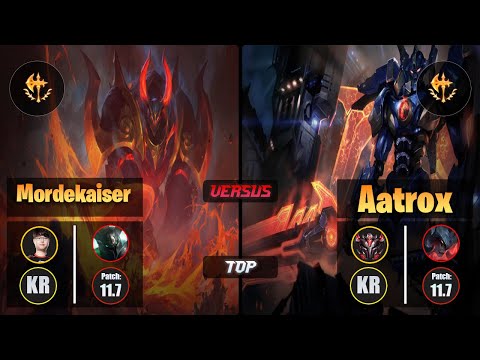 Sword MORDEKAISER (Top) [Conqueror] VS AATROX - Grandmaster KR Patch 11.7