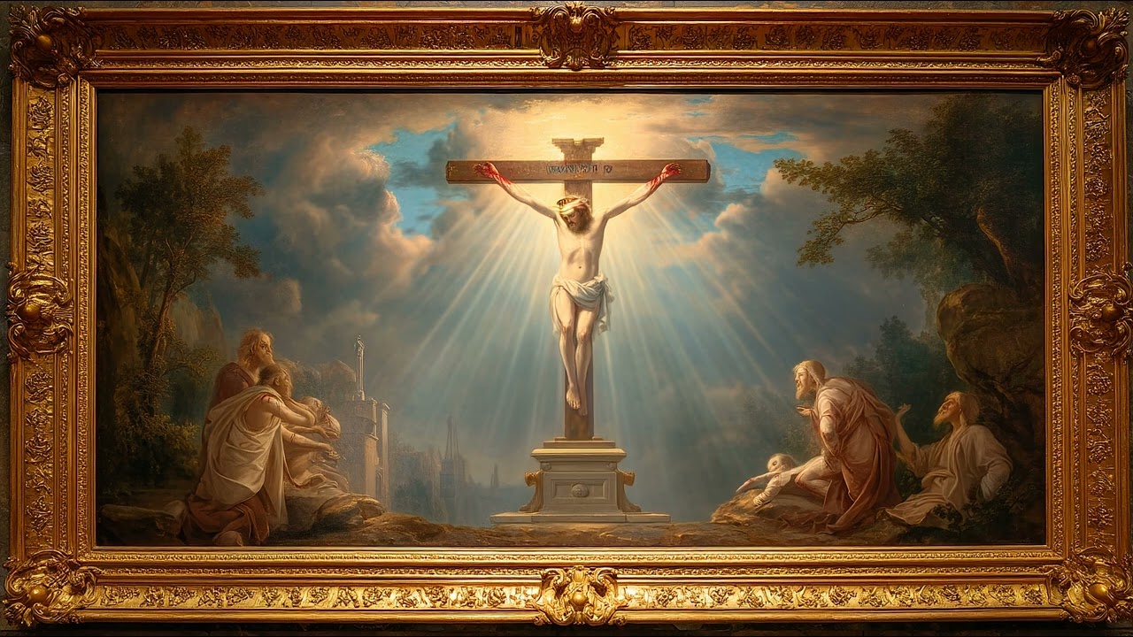 Crucifixion Devotional Oil Painting | Christian TV Art | Vintage Renaissance Religious Screensaver