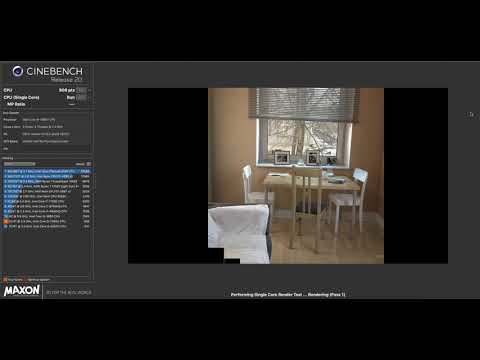 Apple iMac 21,5 inch, 2017 {Intel i5-7360U} - Cinebench R20 CPU-Test