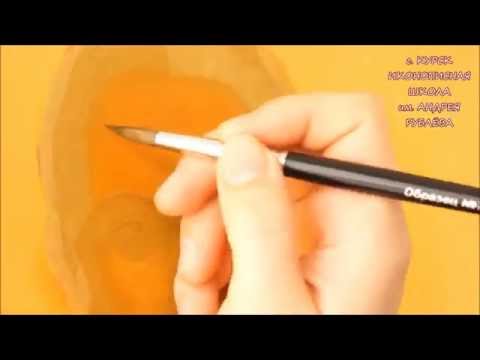 Охрение кистью Roubloff. г. Курск, Иконописная школа имени Андрея Рублева