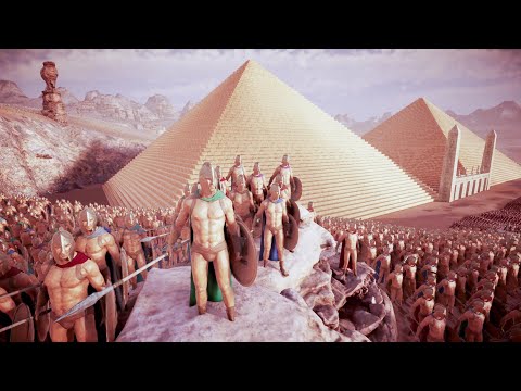 Spartans Lay Siege to Egyptian City - Ultimate Epic Battle Simulator 2 | UEBS 2