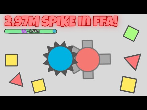Diep.io - Spike Buff is INSANE! - 2.97m Spike in FFA