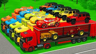 Massive Cargo Transport with Lightning McQueen & John Deere Tractors 🚛⚡| Farming Simulator 25