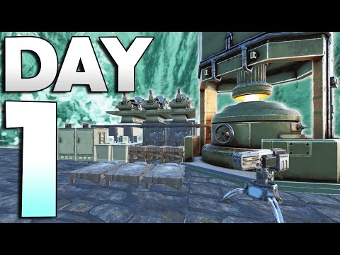 Claiming Ice Cave on The Most Populated Server DAY 1! - ARK: Survival Ascended