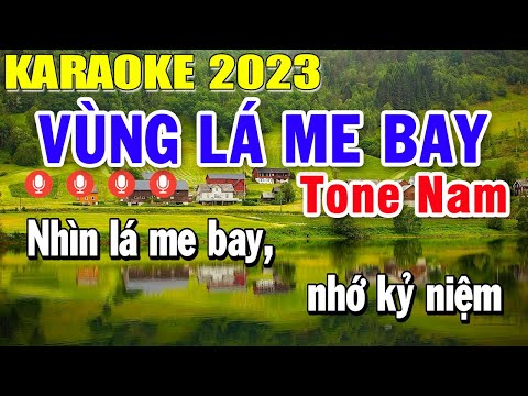 Vùng Lá Me Bay Karaoke Tone Nam Nhạc Sống 2023 | Trọng Hiếu