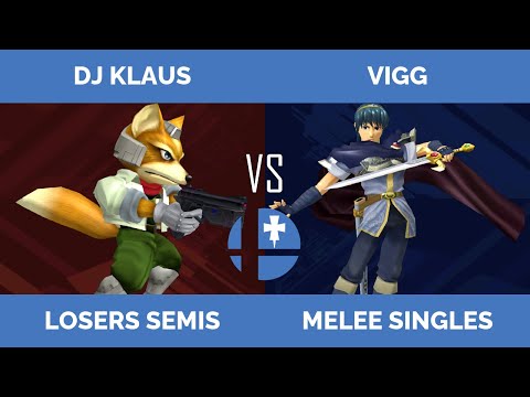 RogaSmash 196: SSBM Losers Semis - DJ Klaus (Fox) vs Vigg (Marth)
