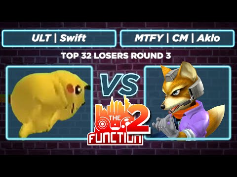 The Function 2: MTFY | CM | Aklo (Fox, Link) vs ULT | Swift (Pika) - TOP 32 LR3 SSBM
