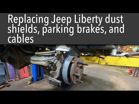 06 Jeep Liberty dust shields, parking brakes, and cable replacement