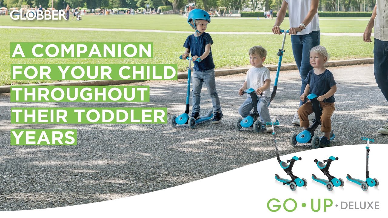 GLOBBER Scooter GO UP Deluxe Play, Ascheblau