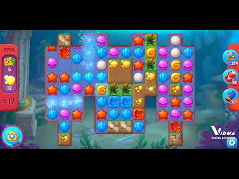 Fishdom. 8753 hard level no boosters and diamonds. 26 moves