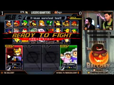 Melee at the Balcony 67 - Losers Quarters ft. R3|iPunchKidsz (Fox) VS Jago (Ice Climbers)