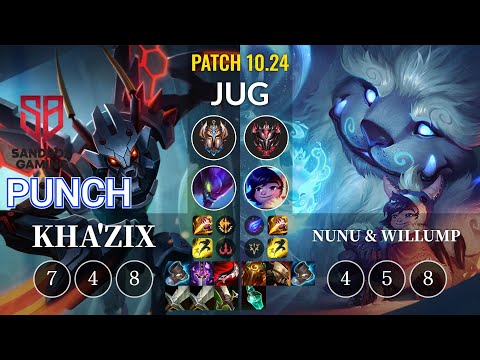 SB Punch Kha'Zix vs Nunu & Willump Jungle - KR Patch 10.24