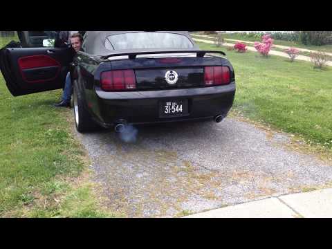 2005 Mustang GT + PB Blaster sparkplug change smoke