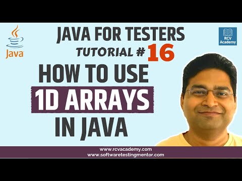 Java for Testers #16 - How to use Single Dimensional Array in Java