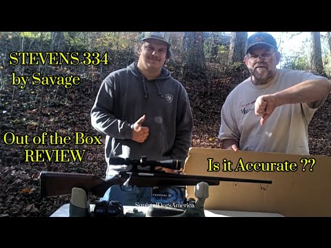 Rifle Review Stevens 334 Made by Savage in 308 cal. How Accurate is It ??#gunreview #deerhunting 