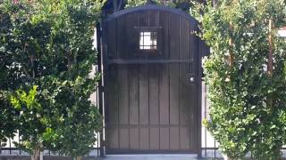Wood and Iron Entry Gate Los Angeles | Mulholland Security 1.800.562.5770