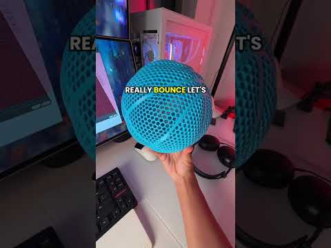 I 3D printed an airless basketball.. #carterpcs #tech #airlessbasketball #basketball