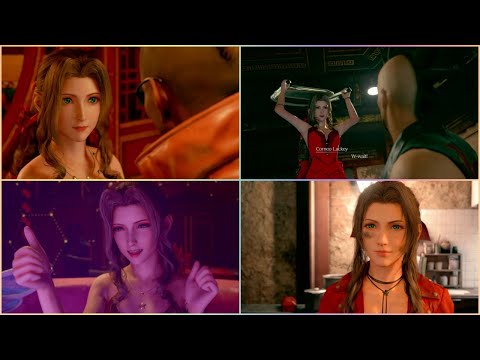 Aerith cute and lovable moment in Final Fantasy 7 Remake