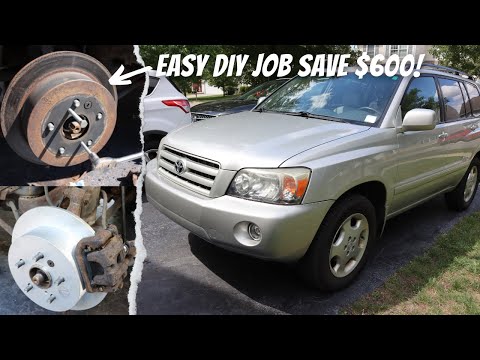 How to Change 2004-2007 Toyota Highlander, Lexus RX330 Rear Brake Rotors and Pads