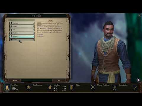 Game Footage: Pillars of Eternity II: Deadfire Opening and Character Creation