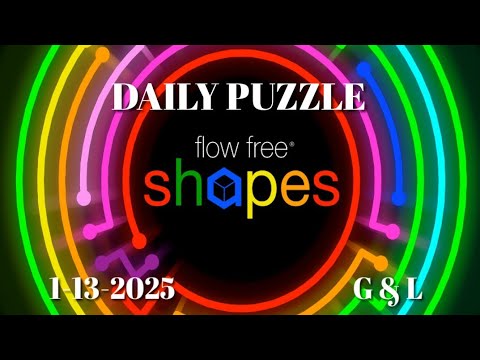 Flow Free Shapes - (Daily Puzzles) 1-13-2025 - YouTube