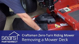 How to Remove the Mower Deck on a Craftsman Zero-Turn Riding Mower